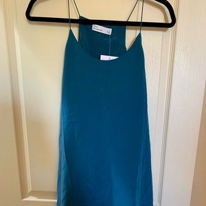 BNWT teal silk Grana dress